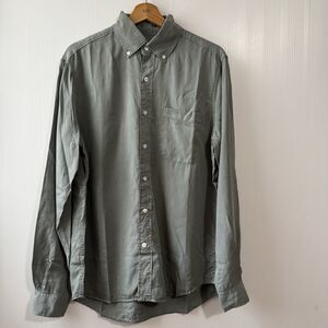 A DAY’S MARCH Shirt Size M 100% Tencel Light Olive Green Men’s
